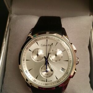NEW w/box Calvin Klein Chronograph Swiss Watch